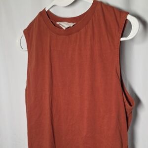 Treasure & Bond Sleeveless Terracotta Muscle Tee